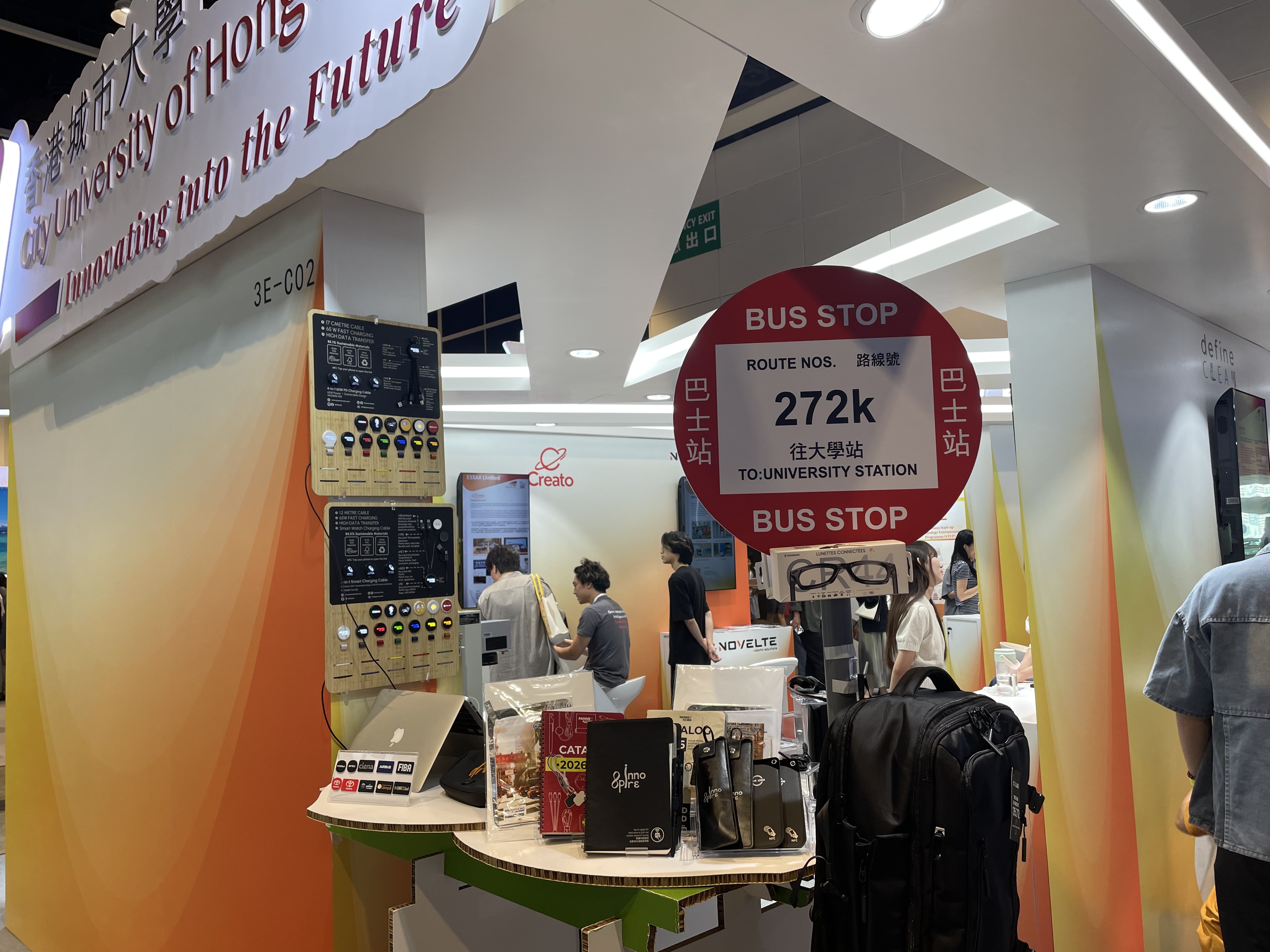 BagSpace real field origin with Route 272K, smart glasses, backpack, student-built booth and local materials